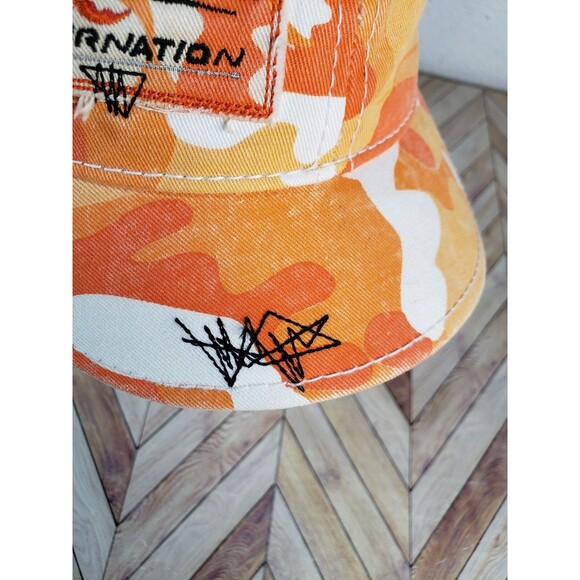 Jr Nation Womens Camo Hat Adjustable Orange White Camo Dale Earnhardt Jr - Picture 8 of 10